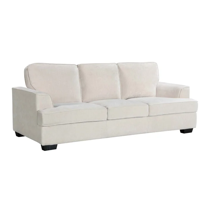 Sofá 3 Cuerpos Tela Natural-beige Austin Natural en Madera natural - Sillones y sofás, Uruguay | Divino, vista 3