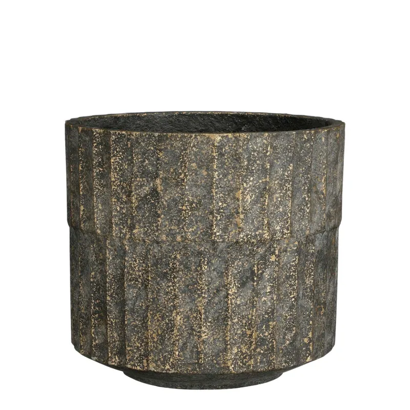 Maceta Small Cemento Negro Apiro en Negro - Jarrones, Uruguay | Divino