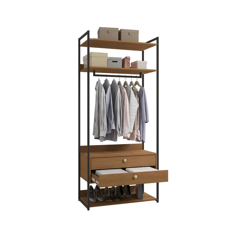 Closet Abierto Modular P47 - Linea Industrial en Madera natural - Roperos y placares, Uruguay | Balton, vista 7