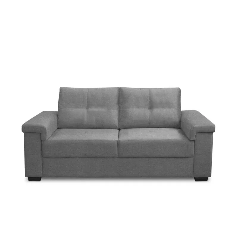 Sillón 2 Cuerpos en tela de Lino - Plaza - Gris en Gris - Sillones y sofás, Uruguay | Ecowood, vista 4