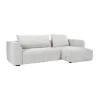 SOFA CORSO CHAISE DER 266X105X80CM (2PIEZAS) TELA GRIS CLARO - Sillones y sofás, Uruguay | Vinibel, vista 2 de 4