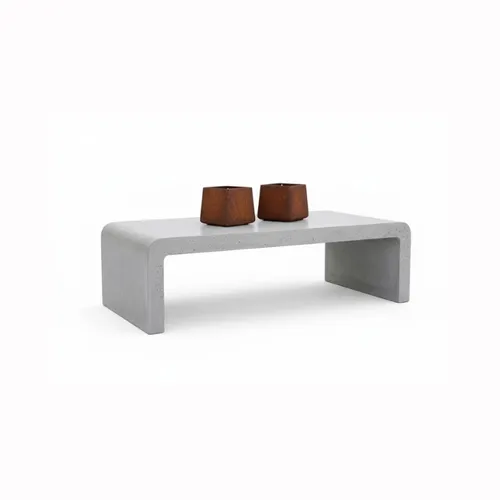 MESA LIVING RODAS CEMENTO AVOLA en Gris - Muebles para el exterior, Uruguay | Masinfinito Casa