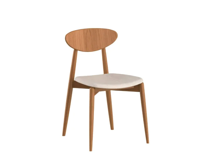 Silla Agata tela easy clean en Madera natural - Sillas, Uruguay | Arquetipo