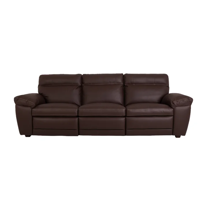 Sofá Recliner 3 Cuerpos Cuero-100-natural Marron Imperial Choc. en Marrón - Sillones y sofás, Uruguay | Divino, vista 2