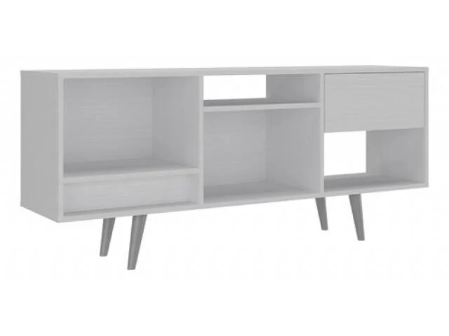 Rack con cajón RK-2111 Nogal en Marrón - Muebles para TV, Uruguay | Que Sal Muebleria