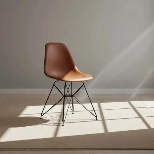 Silla De Comedor Pu-y-metal Marron Antologia en Marrón - Sillas, Uruguay | Divino