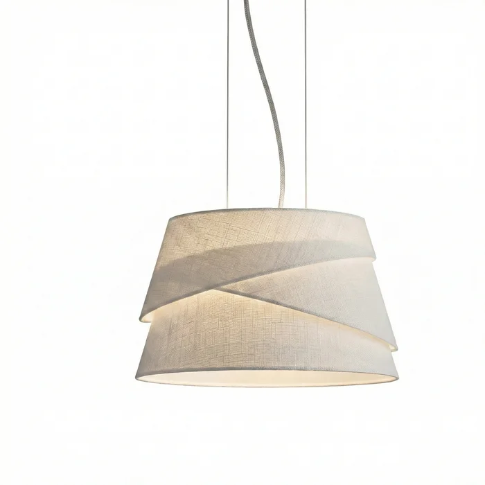 Aura Envolvente Lino en Beige - Lámparas colgantes, Uruguay | La Perla
