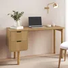 Escritorio Aura - 2 cajones - Natural en Marrón - Escritorios y sillas de escritorio, Uruguay | NYR, vista 1 de 4