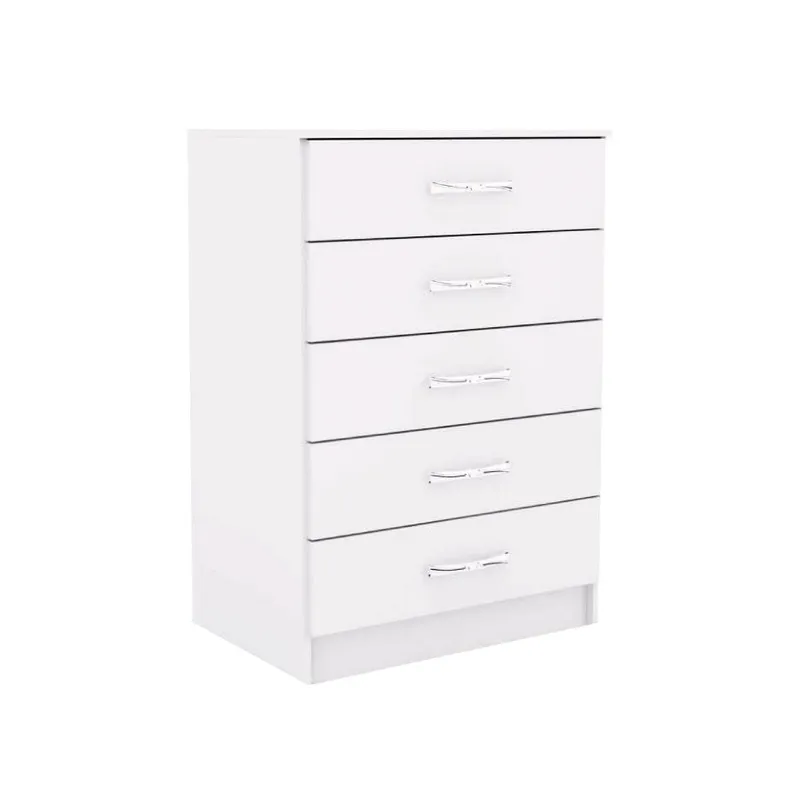 Comodas Cajoneras 5 Cajones Dormitorio Blanco 051 en Blanco - Sillones y sofás, Uruguay | Soy Hogar