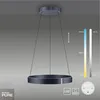 Colgante led anillo motorizado 44w 70cm a control remoto con varias funciones, gris grafito en Gris - Lámparas colgantes, Uruguay | Iluminica, vista 3 de 5