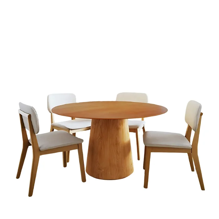 Juego de Comedor - Mesa Zara + Sillas Classic en Madera natural - Mesas de comedor, Uruguay | Rústico Hogar