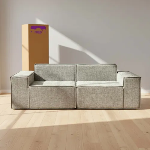Sofá Modular 3 Cuerpos Espuma Natural-beige Luna Beige en Beige - Sillones y sofás, Uruguay | Divino