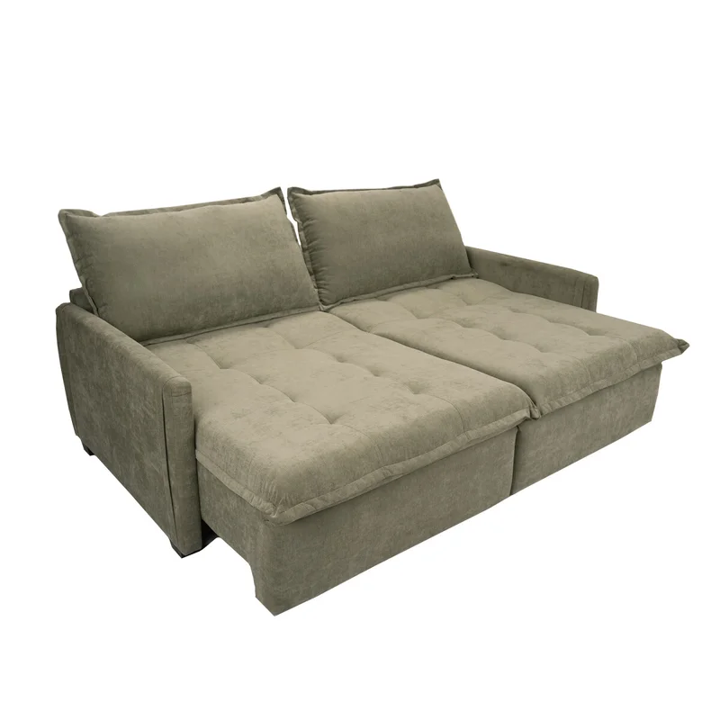 Sofá Cama Oliver 3 Cuerpos - Verde en Verde - Sillones y sofás, Uruguay | Rústico Hogar, vista 3