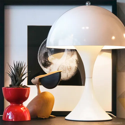 Panthella de mesa | Verner Panton en Blanco - Lámparas de mesa, Uruguay | Mad for Modern