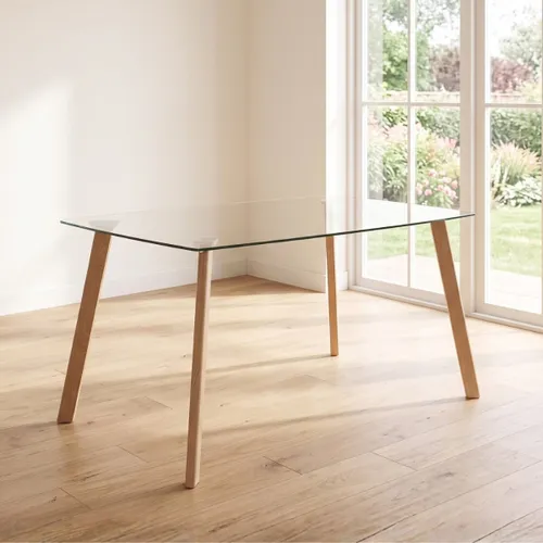 Mesa de Comedor de Vidrio - Eames Natural en Madera natural - Mesas de comedor, Uruguay | Rústico Hogar