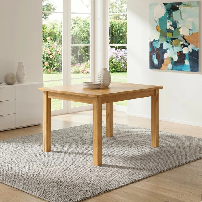 Mesa de Madera Maciza 120 cm - Italia en Marrón - Mesas de comedor, Uruguay | Rústico Hogar