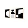 Kit 3 Cuadros - Abstracto Negro - 30 × 40 - Decoración de pared, Uruguay | Berna home, vista 1 de 7