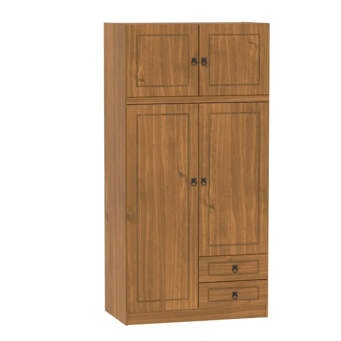 Ropero 4 puertas 2 cajones Linea Naturale en Madera natural - Roperos y placares, Uruguay | La Cueva Muebles, vista 5