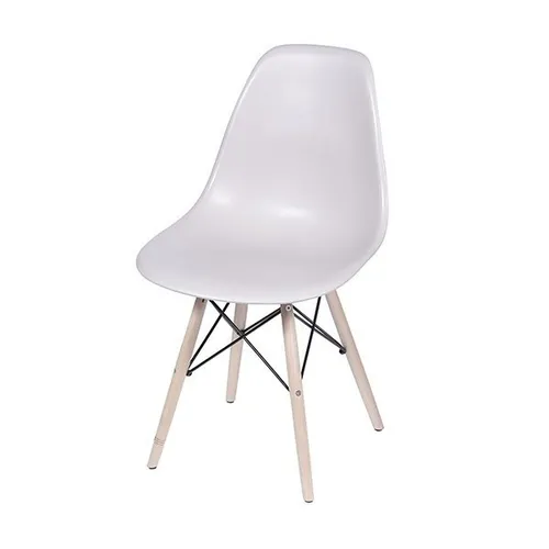 SILLA EAMES COMEDOR CON BASE EN MADERA BEIGE - Sillas, Uruguay | Decohogar