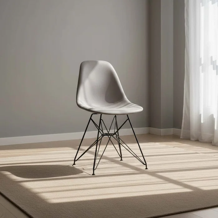 Silla De Comedor Pu-y-metal Gris Antologia en Gris - Sillas, Uruguay | Divino