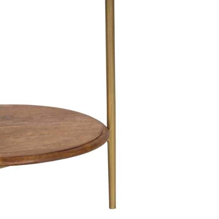 Mesa Auxiliar De Living Madera-y-vidrio Natural-beige Marilyn Natural en Madera natural - Mesas de living, Uruguay | Divino, vista 4