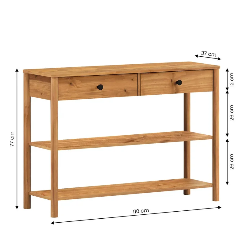 Aparador Recibidor 110CM Apama - Madera Maciza en Madera natural - Aparadores y recibidores, Uruguay | Balton, vista 13