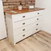 Cómoda 8 cajones - Linea Colonial - Blanco/Freijo en Multicolor - Cómodas, Uruguay | Rústico Hogar, vista 3 de 4