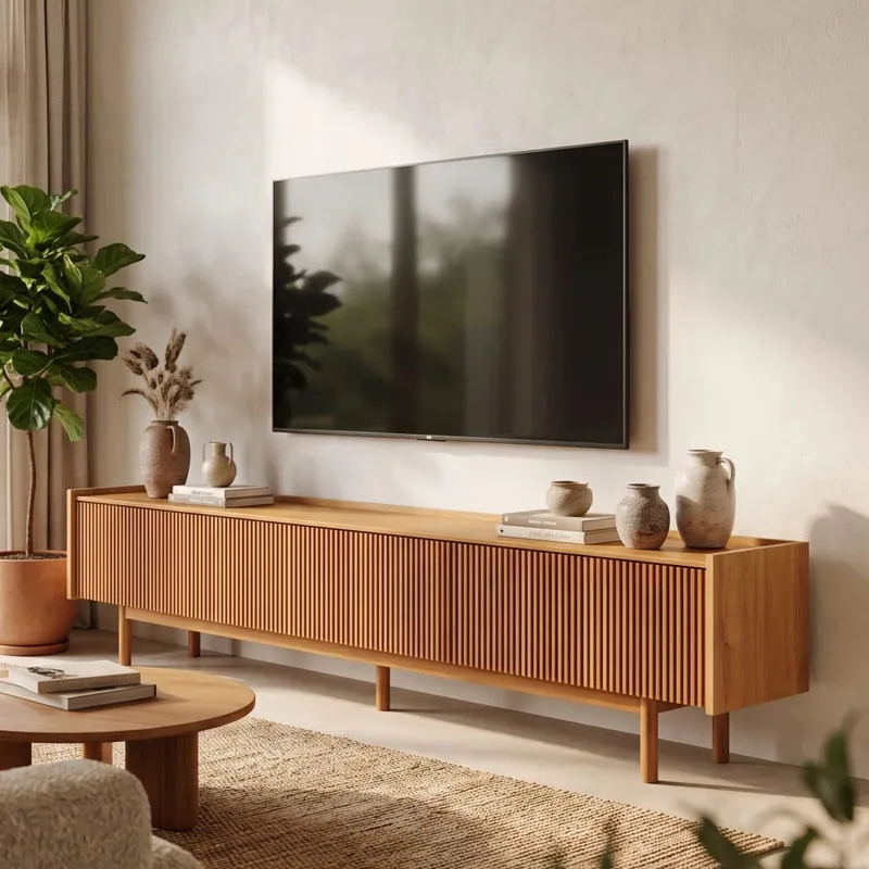 Rack de TV Dune Ripiado 2.2 - Línea Nevada - Marrón en Madera natural - Muebles para TV, Uruguay | Ecowood