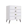 Comodas Cajoneras 4 Cajones Living Dormitorio Compacta en Blanco - Aparadores y recibidores, Uruguay | Soy Hogar, vista 1 de 4