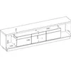Rack tv Sala Cronos 220cm con tira Led MDF/MDP - Muebles para TV, Uruguay | Balton, vista 14 de 14