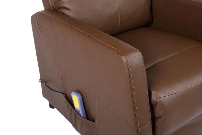 Sillon reclinable 1 cuerpo con masajeador y calefaccion - Marrón en Marrón - Sillones y sofás, Uruguay | La Cueva Muebles, vista 6