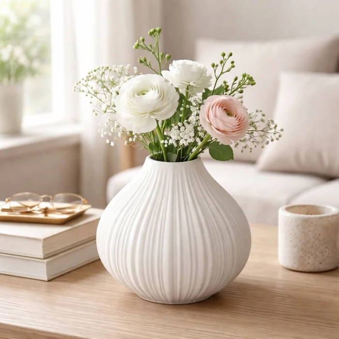 FLORERO PASTEL Blanco en Blanco - Decoración, Uruguay | Viasono