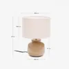 Lámpara de mesa Tay de cerámica verde y lino beige en Beige - Lámparas de mesa, Uruguay | Kavehome, vista 6 de 6