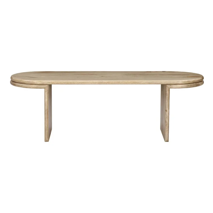 Mesa Ratona Madera-de-mango Natural-beige Oval Natural en Madera natural - Mesas de living, Uruguay | Divino, vista 3