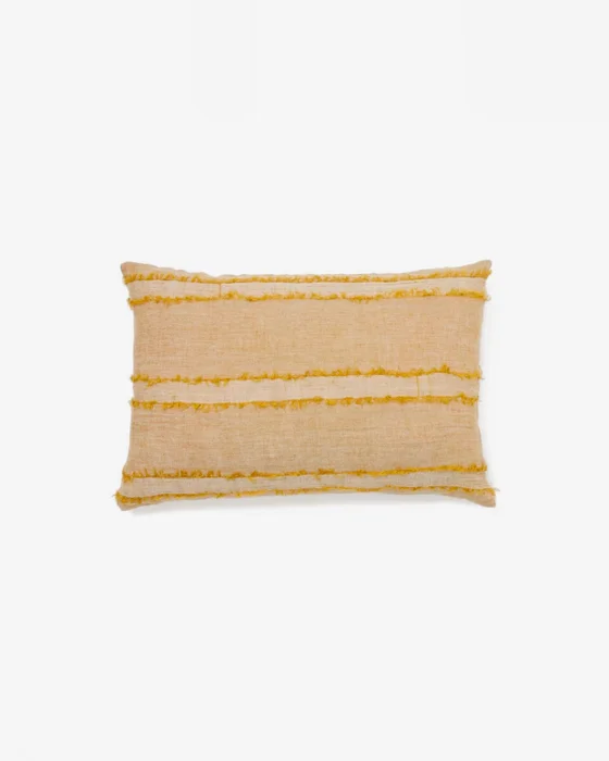 Cojín Neris - mostaza 100% lino 40x60cm en Amarillo - Textiles, Uruguay | Kavehome