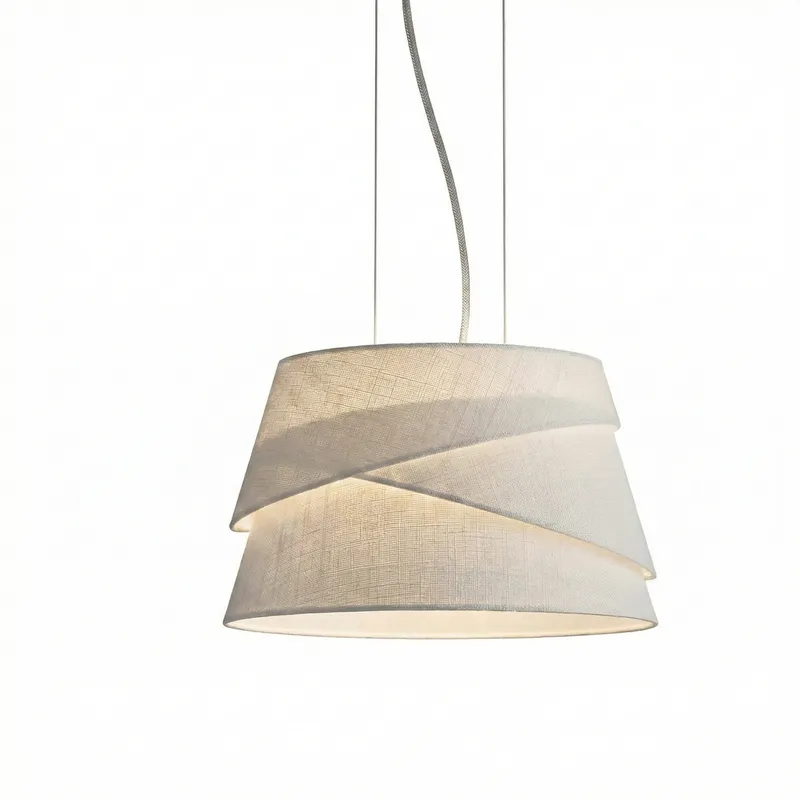 Aura Envolvente Lino en Beige - Lámparas colgantes, Uruguay | La Perla