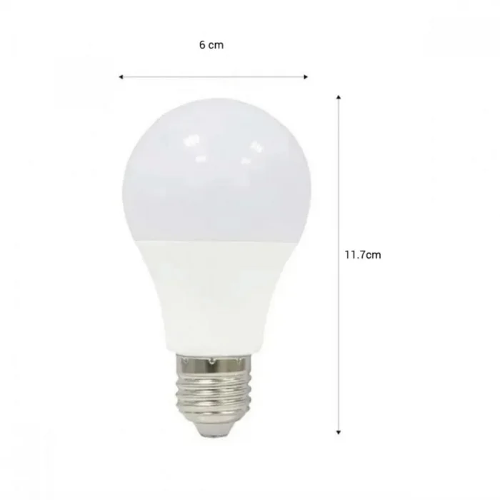 Lámpara LED A60 11W Luz Cálida en Blanco - Lámparas de mesa, Uruguay | Serlux, vista 5