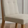 SILLA ALTA - MADERA CINAMOMO - TAPIZADO BEIGE TRAMADA en Madera natural - Sillas, Uruguay | Champagne Home, vista 3 de 4