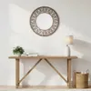 ESPEJO CIRCULAR MARCO C/DISEÑO ETNICO MADERA. D50CM en Madera natural - Espejos, Uruguay | Decohogar, vista 3 de 3
