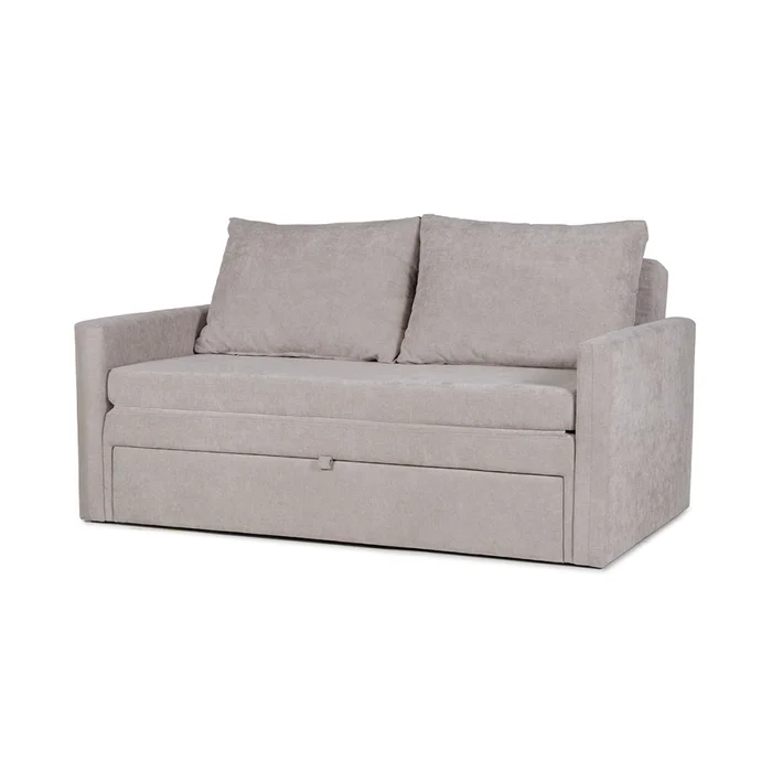 Sofá Cama Poliana - Tela Microfibra - Cora 06-151 (Tostado) en Gris - Sillones y sofás, Uruguay | NYR