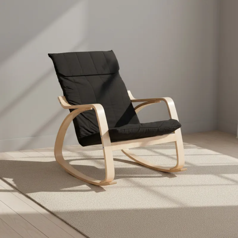 Silla Sillón Flex Tela-y-madera Negro Rocking en Negro - Sillones y sofás, Uruguay | Divino