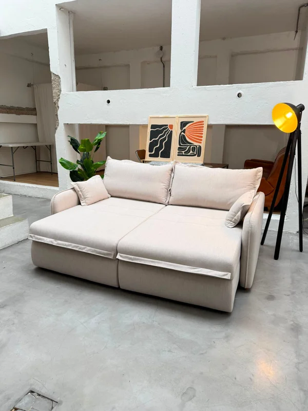 Sofá Petrópolis 3 Cuerpos (210cm) EASY CLEAN – Beige en Beige - Sillones y sofás, Uruguay | Berna Home, vista 4
