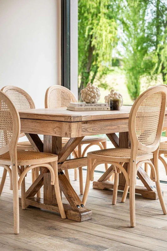 MESA COMEDOR EXTENSIBLE - 1.40 A 1.90 MTS - OLMO en Madera natural - Mesas de comedor, Uruguay | La Iberica, vista 21