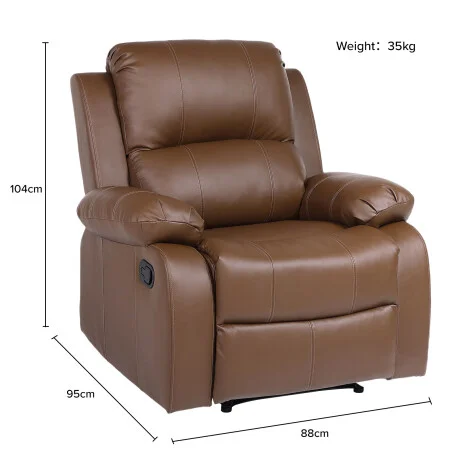 Sillon reclinable 1 cuerpo en Marrón - Sillones y sofás, Uruguay | La Cueva Muebles, vista 11