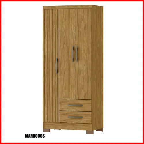 Ropero 3 puertas – Santiago RG174 en Marrón - Roperos y placares, Uruguay | Punto Unión