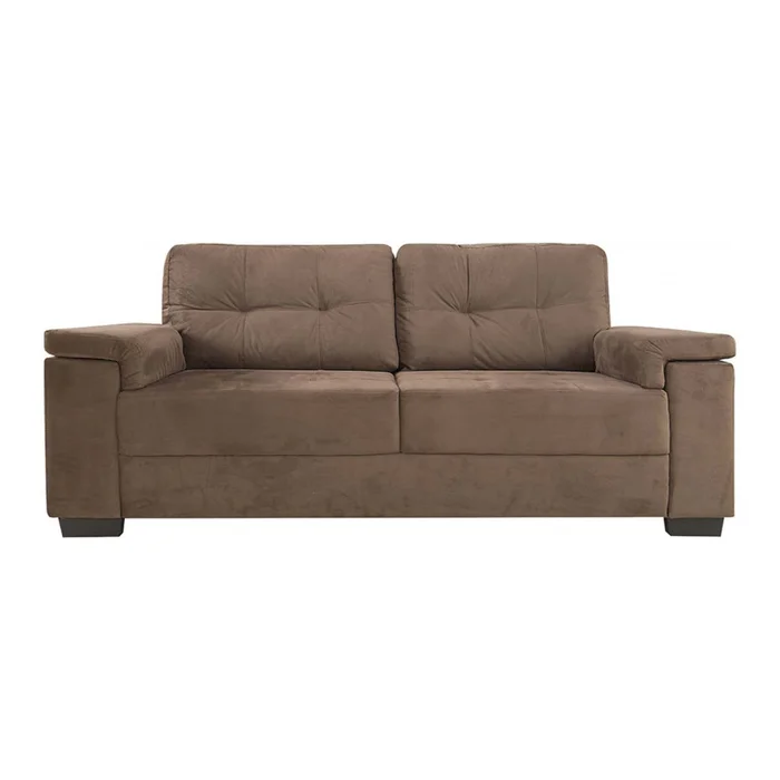 Sillón 3 Cuerpos Tela Marron Luares Choc. en Marrón - Sillones y sofás, Uruguay | Divino, vista 3