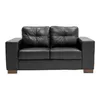 SOFA 100% CUERO - 2 CUERPOS - MODELO DOMINI - NEGRO en Negro - Sillones y sofás, Uruguay | Champagne Home, vista 1 de 5