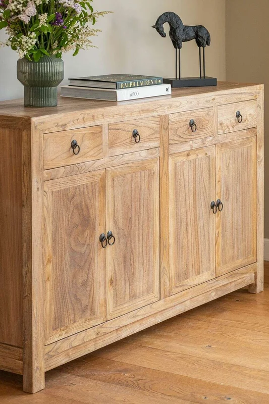 APARADOR DE OLMO MACIZO - 1.50 MTS en Madera natural - Bibliotecas, Uruguay | La Iberica, vista 4