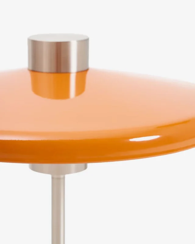 Lámpara de mesa Nuvira de acero cepillado - gris claro y pantalla naranja en Naranja - Lámparas de mesa, Uruguay | Kavehome, vista 5