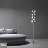 Lampara de pie Esferas vidrio ahumado 29W -160cm dimerizable, 3 colores de luz en Gris - Lámparas de pie, Uruguay | Iluminica, vista 4 de 6